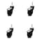 Service Caster 3 Inch Black Hooded Neoprene Rubber 5/16 Inch Threaded Stem Casters SCC, 4PK SCC-TS03S310-NPRB-BK-5161810-4 - alternate 1